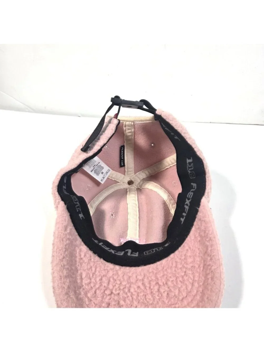 Levi’s Pink Sherpa Fleece Baseball Cap Embroidered Logo Cozy Hat